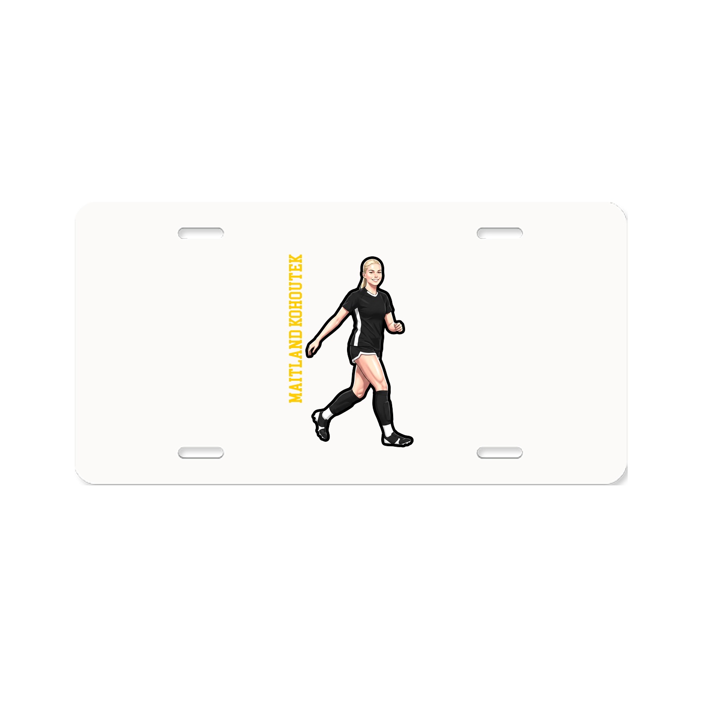 License Plate — Name Vertical in Classic