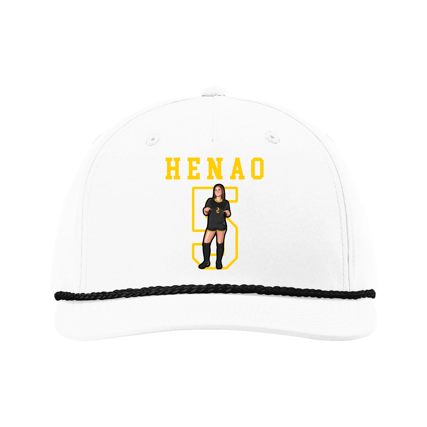 Five-Panel Classic Rope Cap — Shirsey in White
