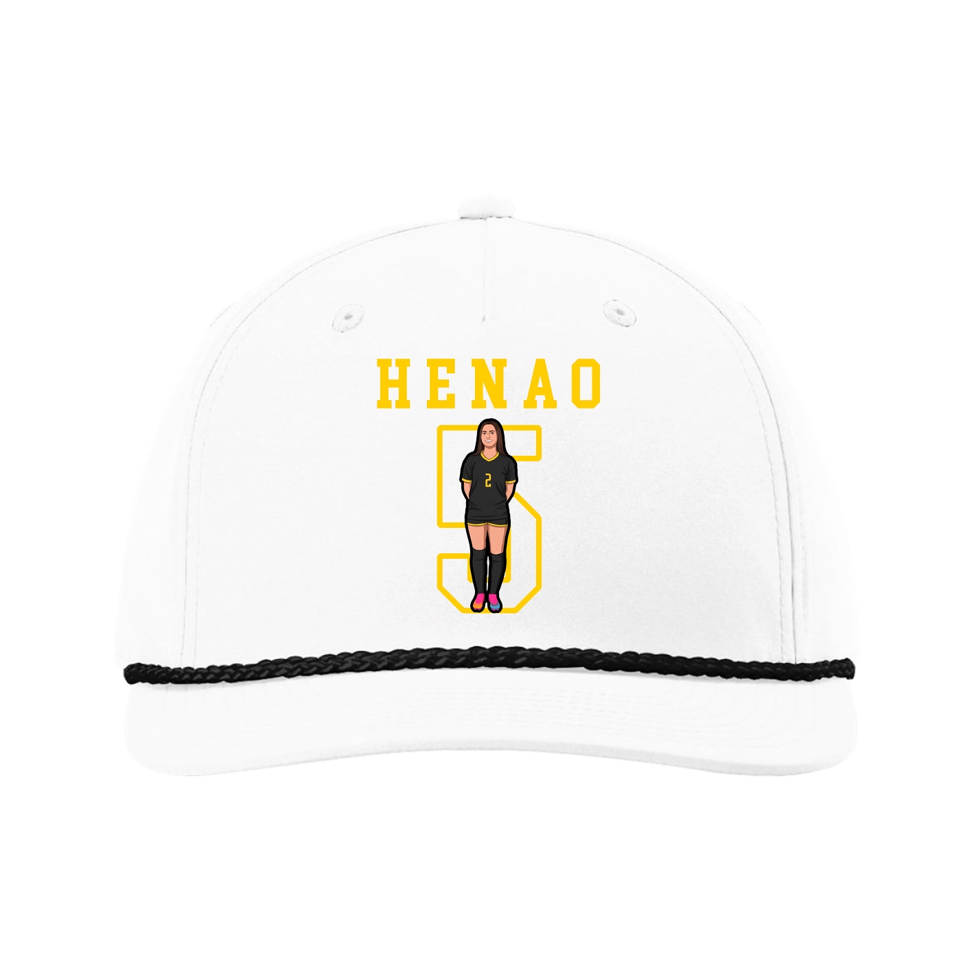 Five-Panel Classic Rope Cap — Shirsey in White