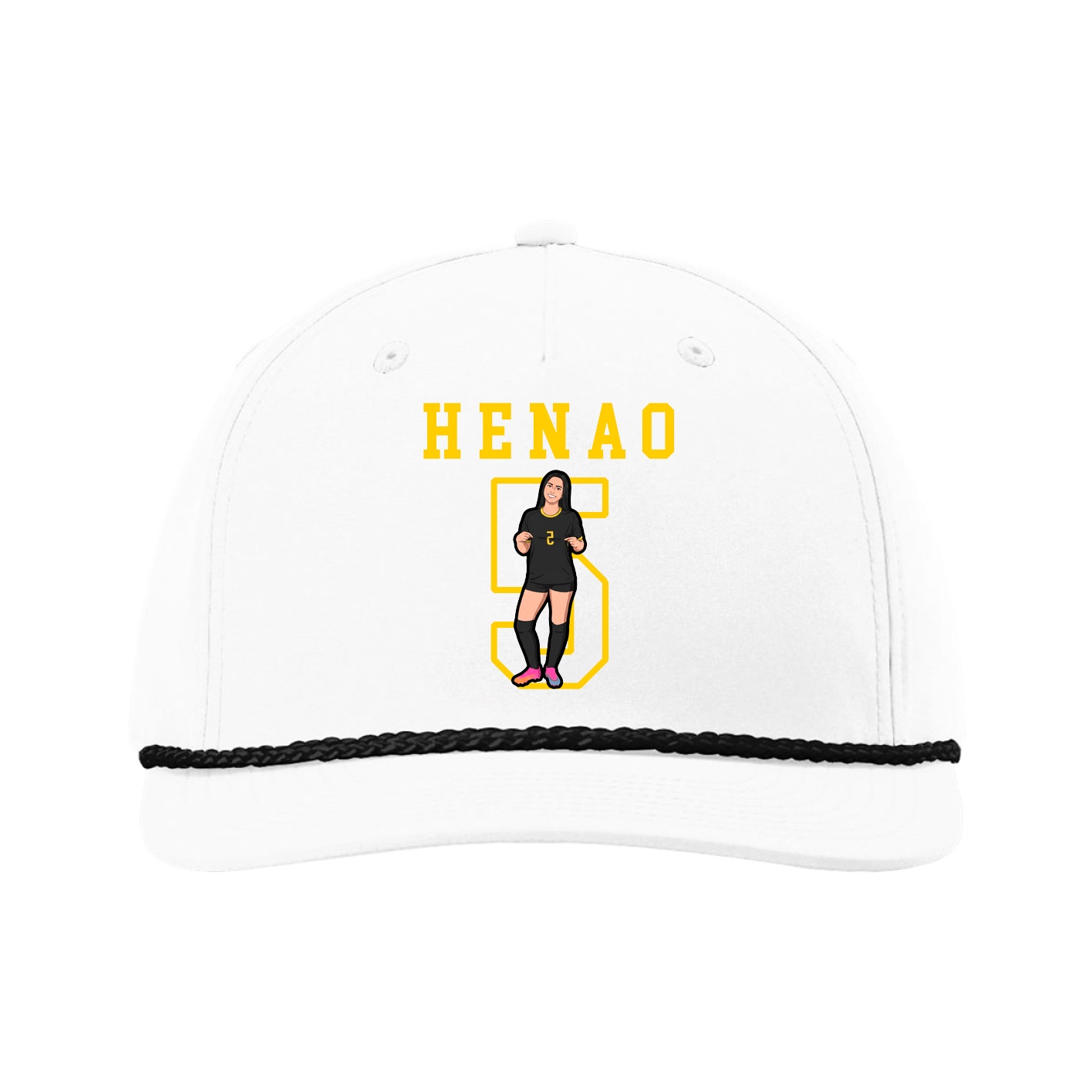 Five-Panel Classic Rope Cap — Shirsey in White