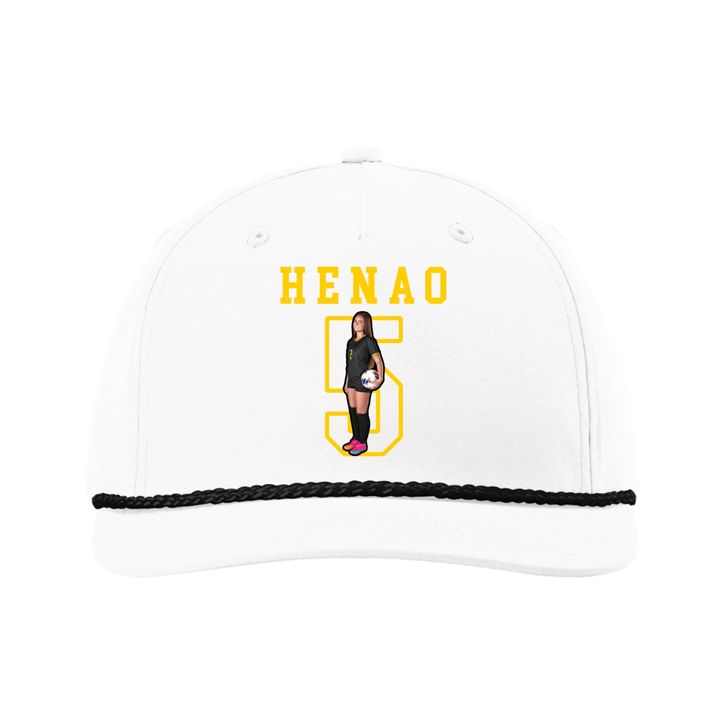 Five-Panel Classic Rope Cap — Shirsey in White