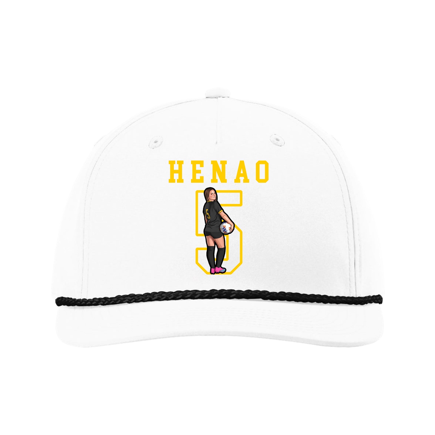 Five-Panel Classic Rope Cap — Shirsey in White