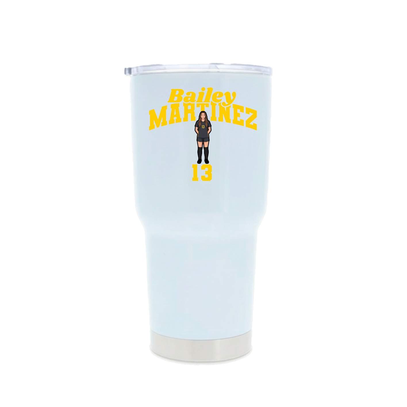 30oz Stainless Steel Tumbler — Signature Arch in White
