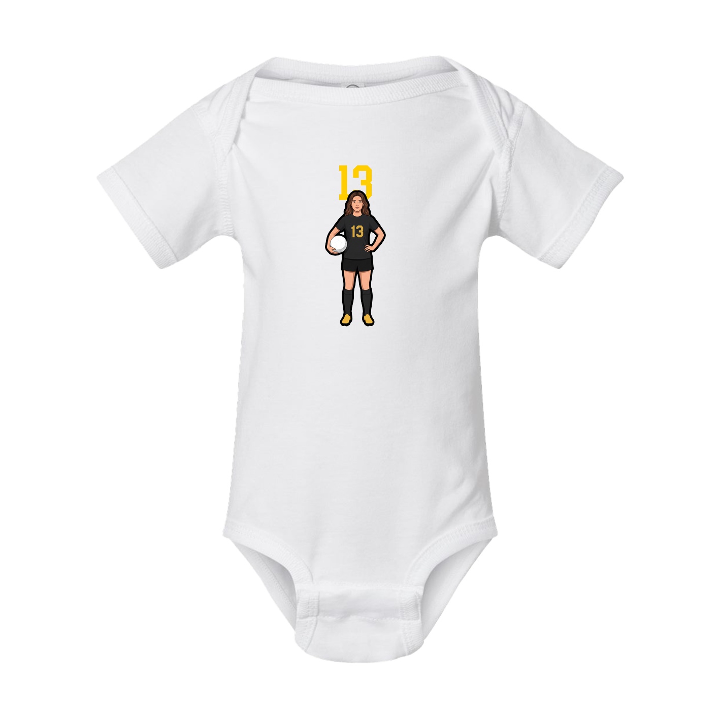 Baby Onesie — Number Top in White