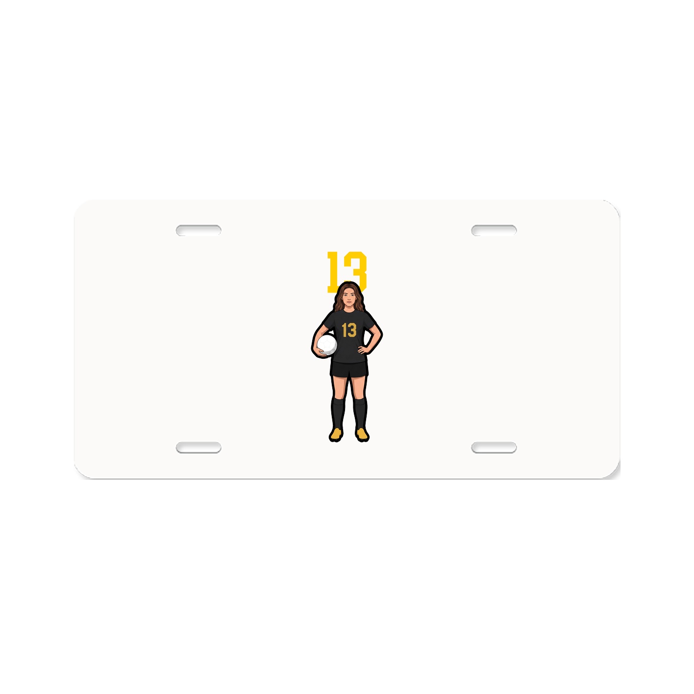 License Plate — Number Top in Classic