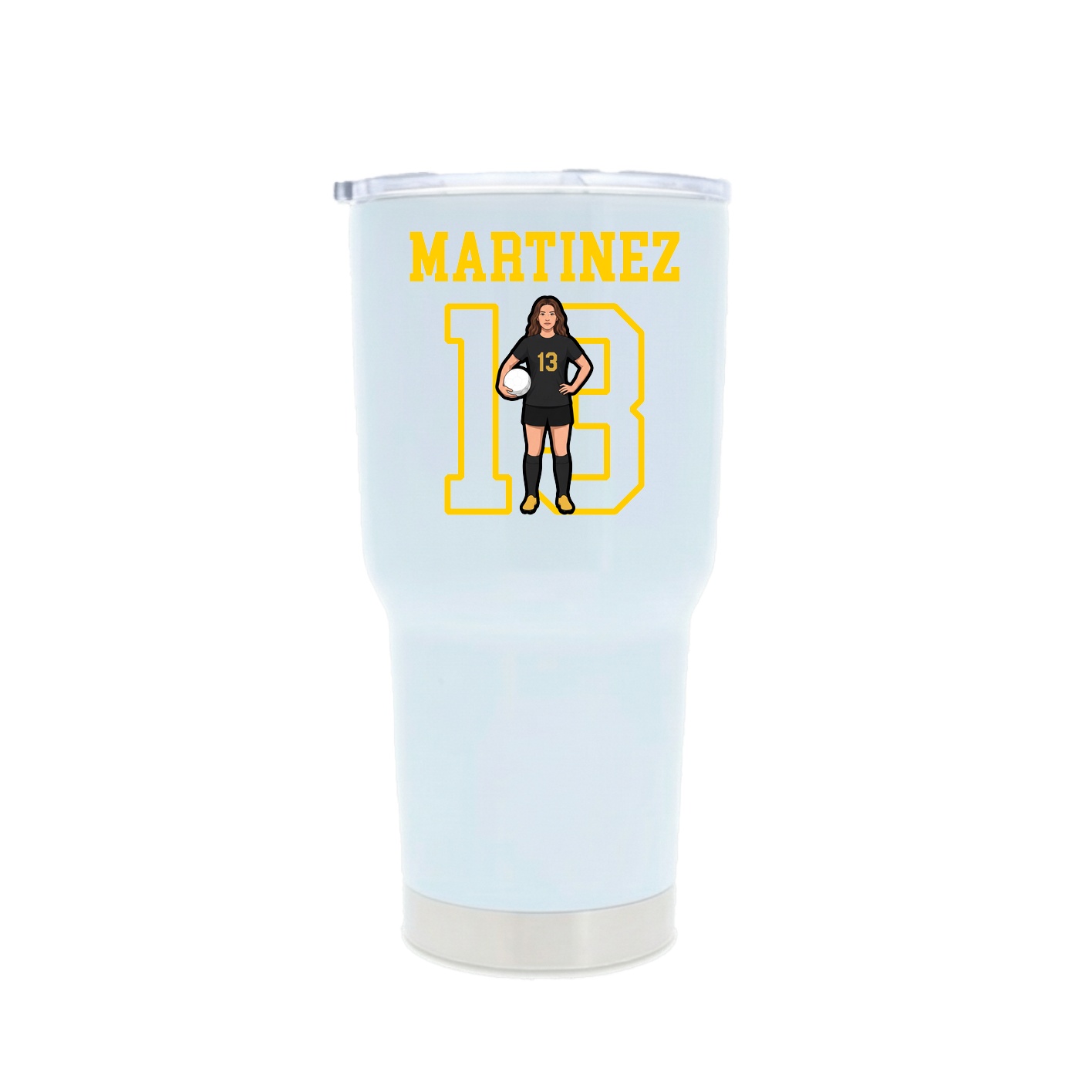 30oz Stainless Steel Tumbler — Shirsey in White