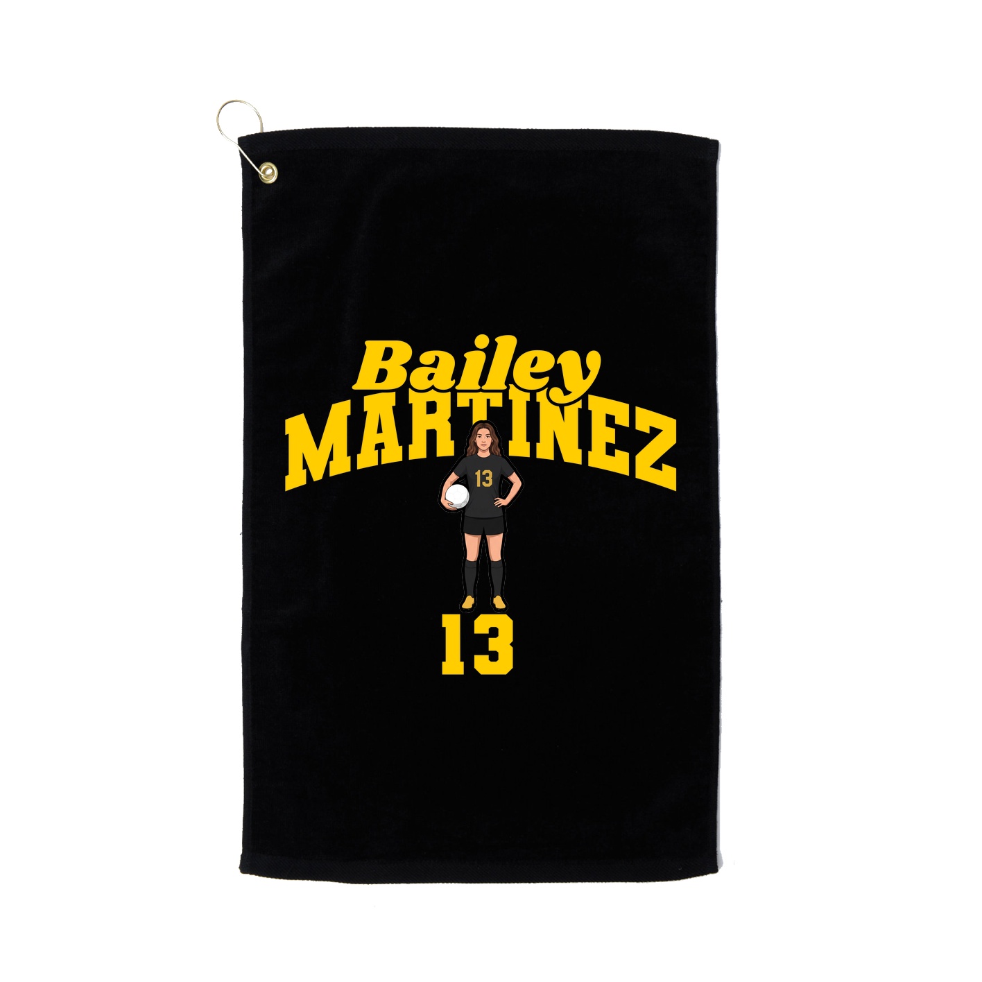 Golf Towel — Signature Arch in Black