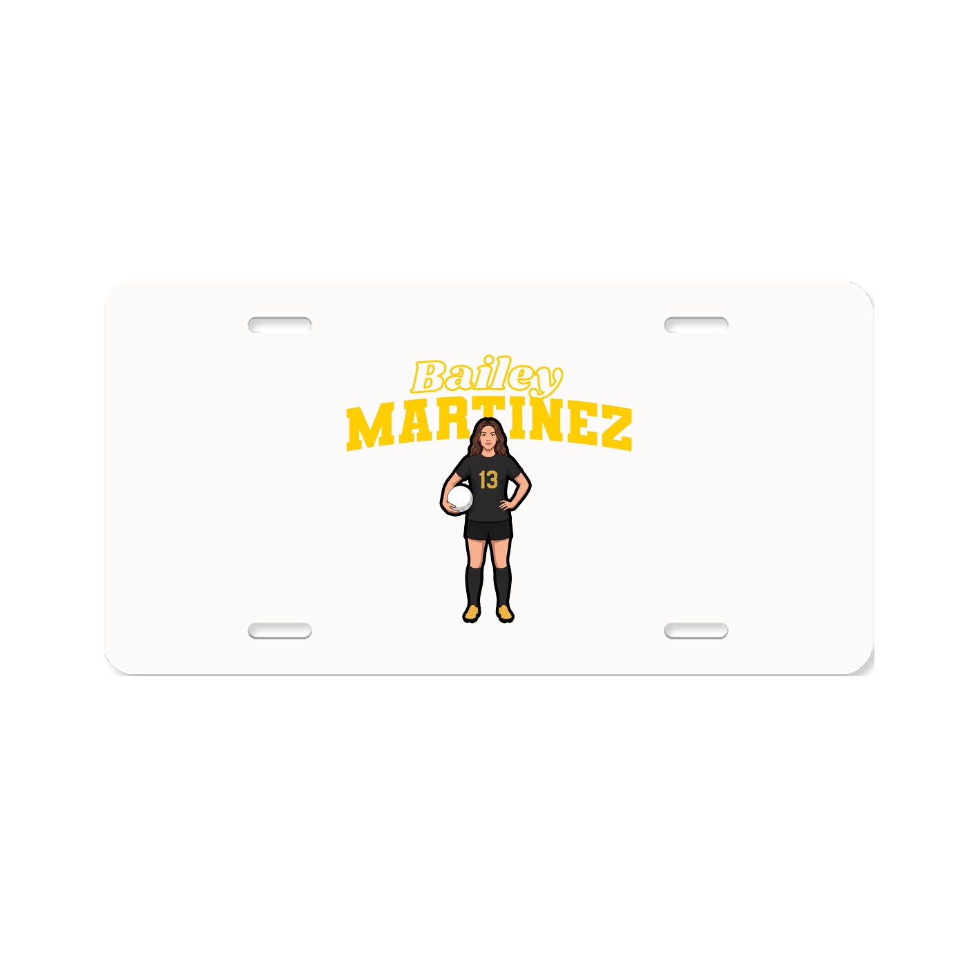 License Plate — Name Arch in Classic