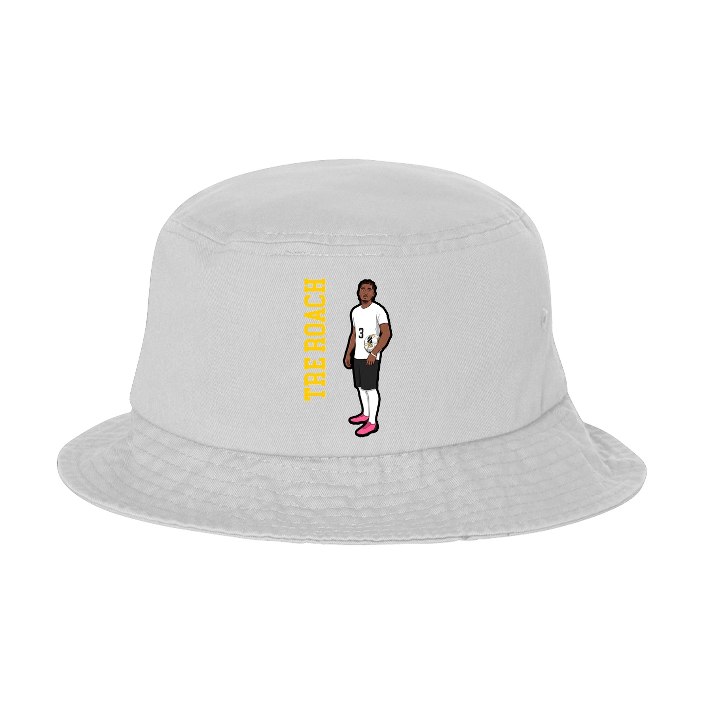 Bucket Cap — Name Vertical in White