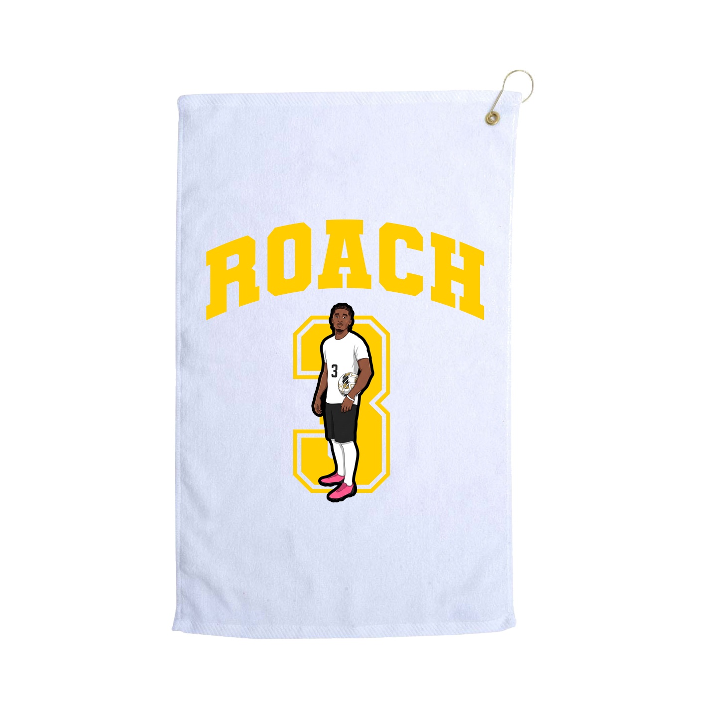 Golf Towel — Number in White