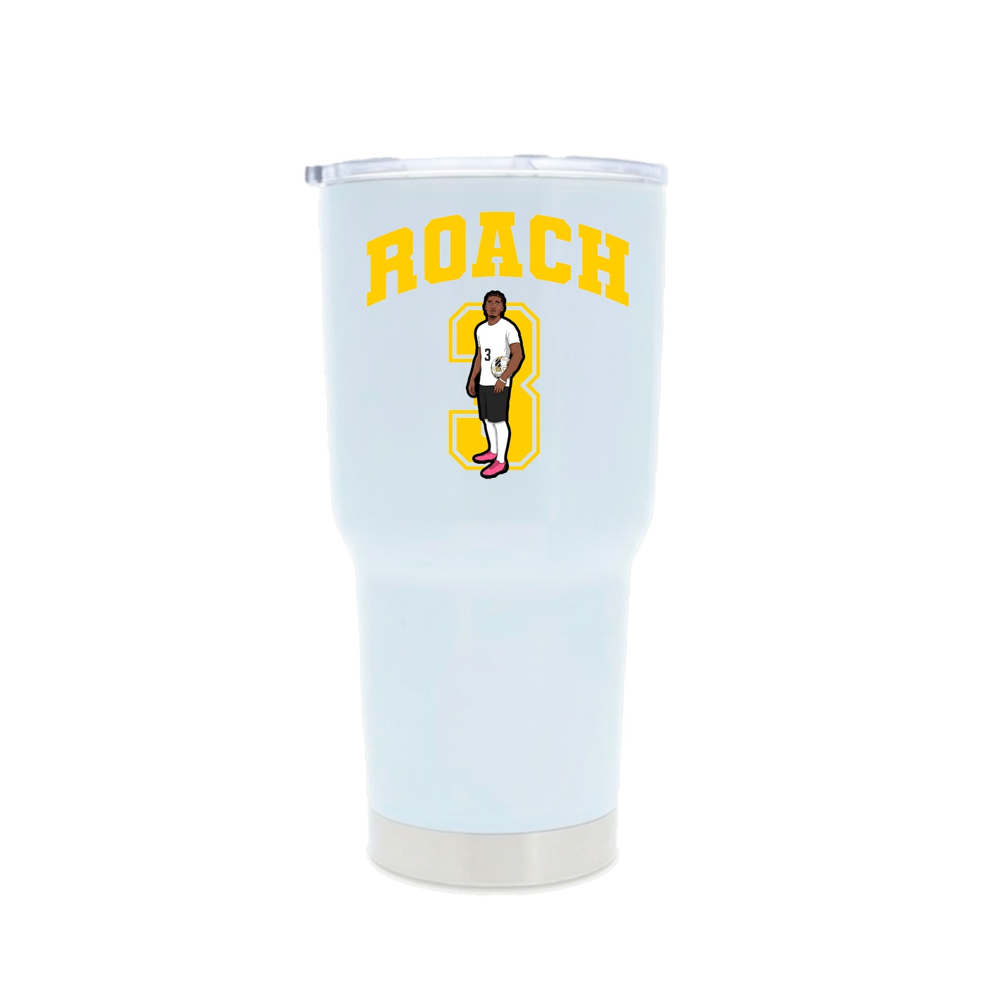 30oz Stainless Steel Tumbler — Number in White