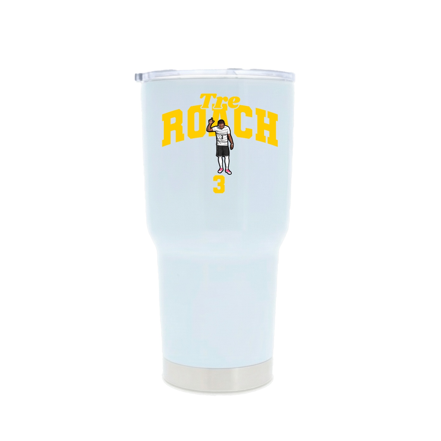 30oz Stainless Steel Tumbler — Signature Arch in White
