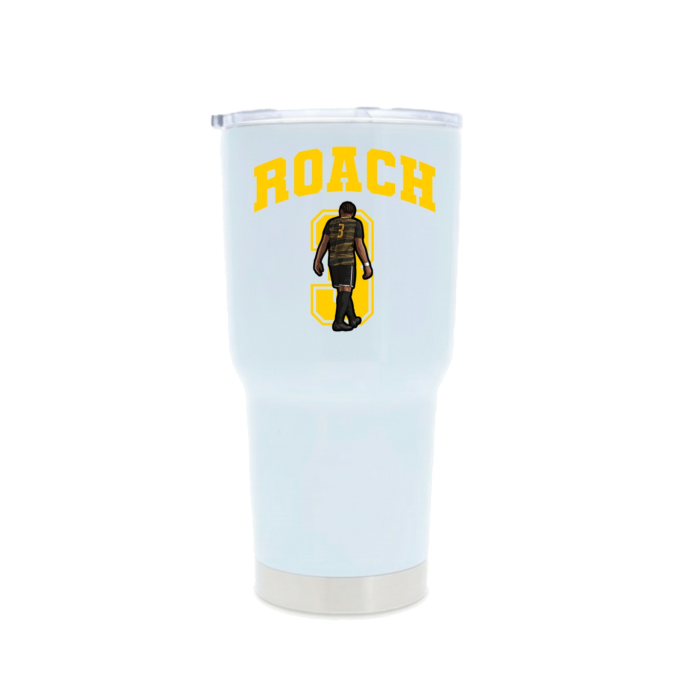 30oz Stainless Steel Tumbler — Number in White