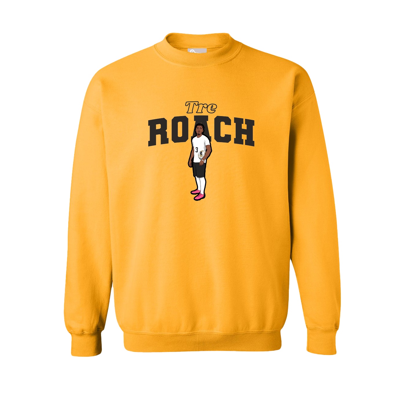 Fleece Crew — Name Arch in Gold