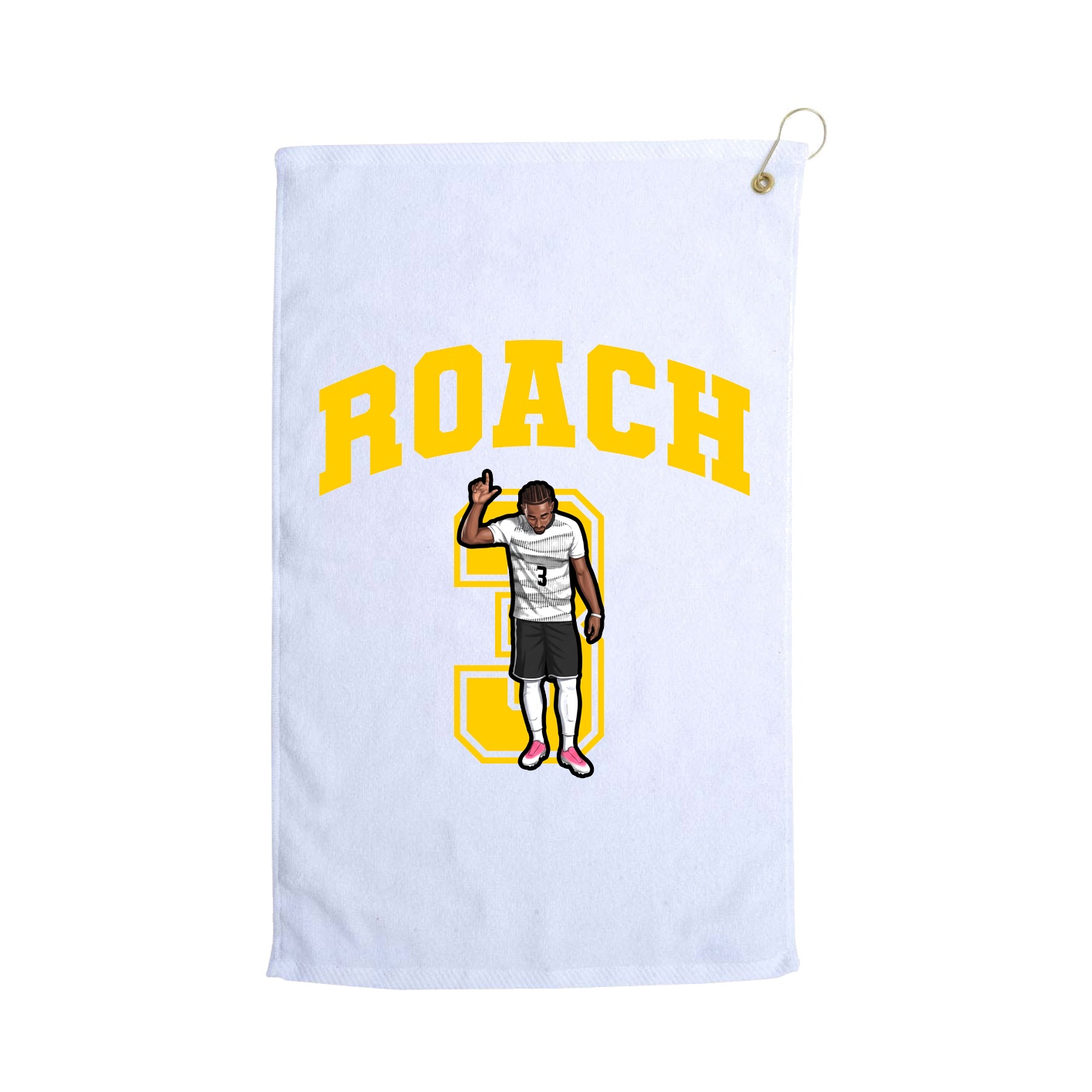 Golf Towel — Number in White