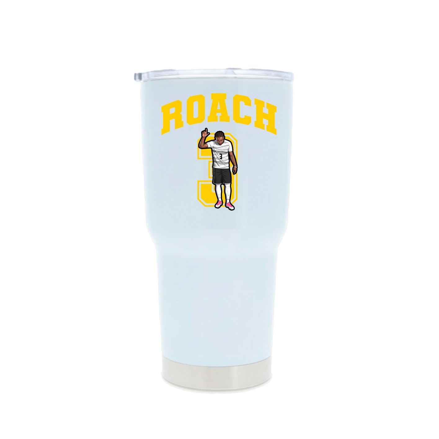30oz Stainless Steel Tumbler — Number in White