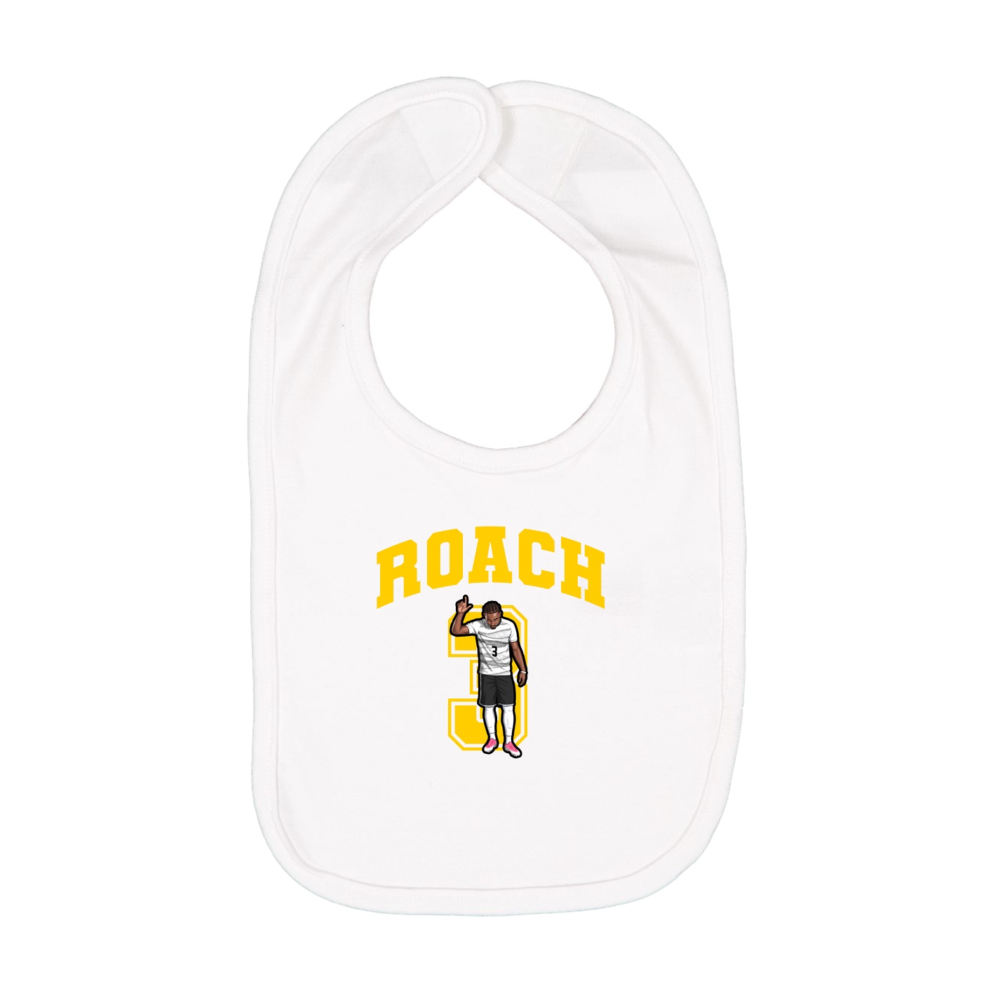 Infant Bib — Number in White