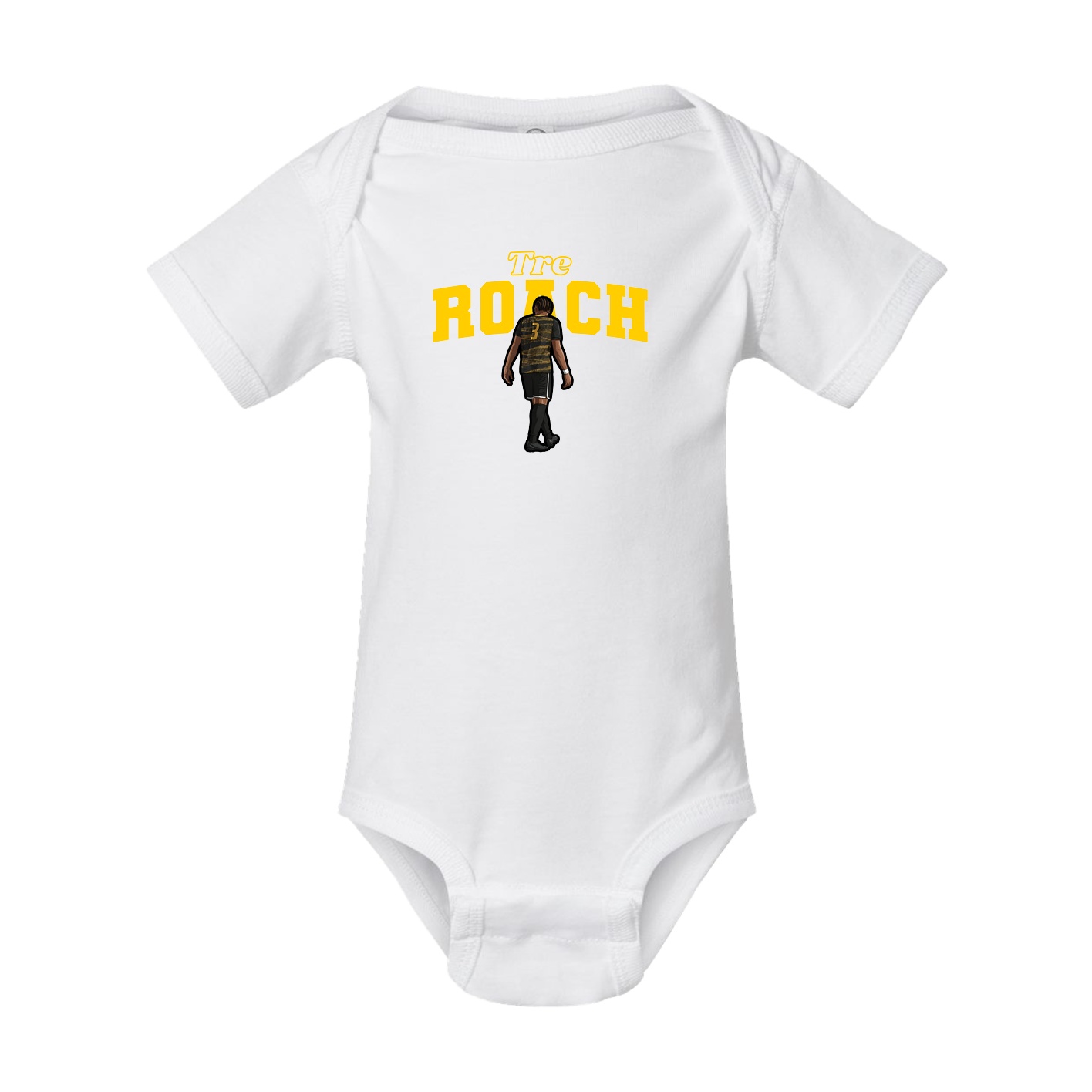 Baby Onesie — Name Arch in White