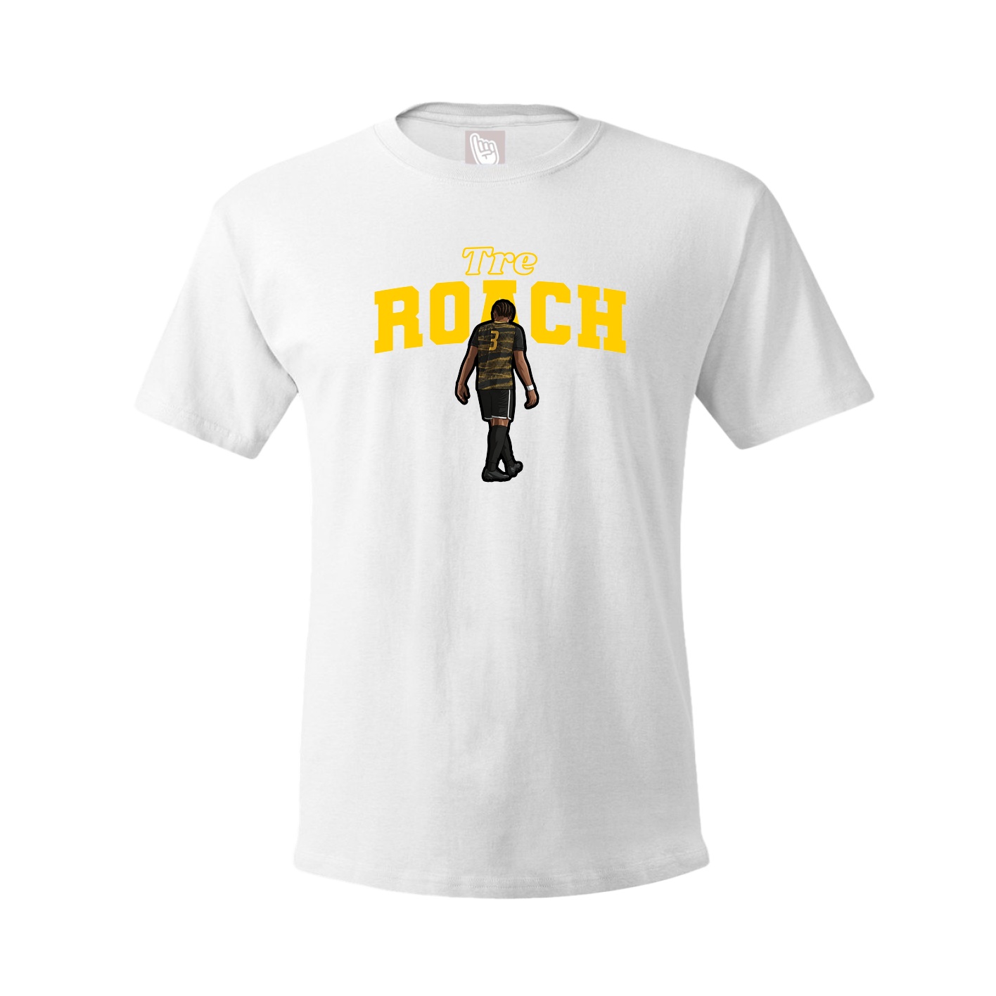 Youth Tee — Name Arch in White