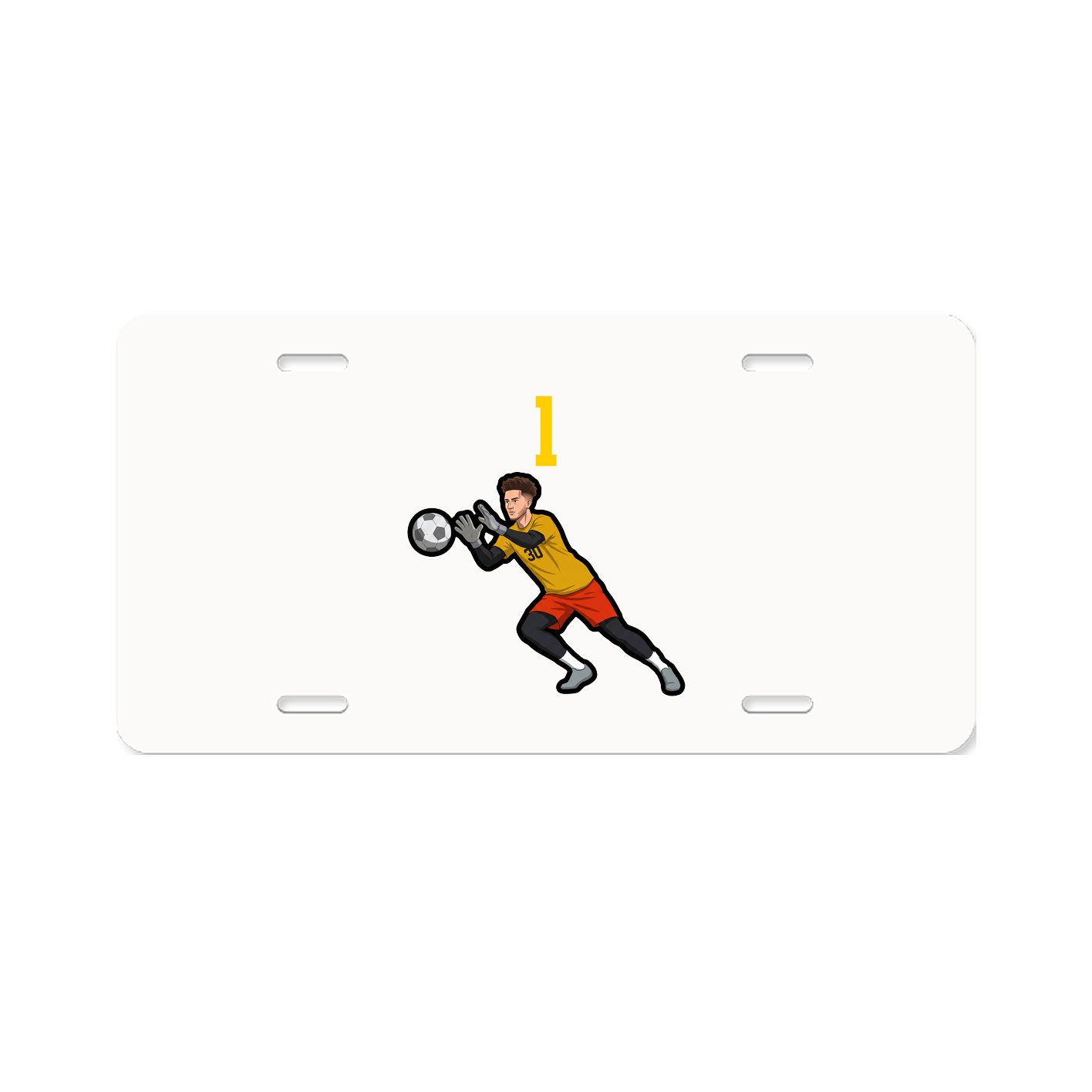 License Plate — Number Top in Classic