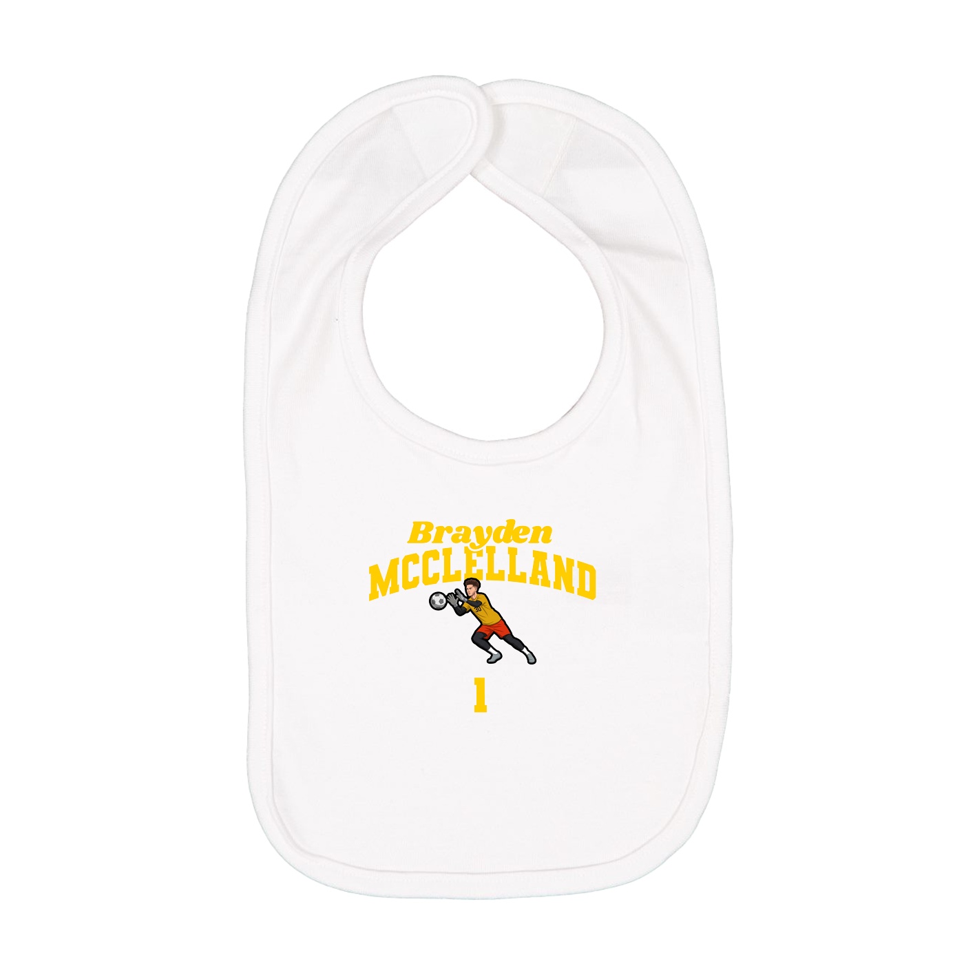 Infant Bib — Signature Arch in White
