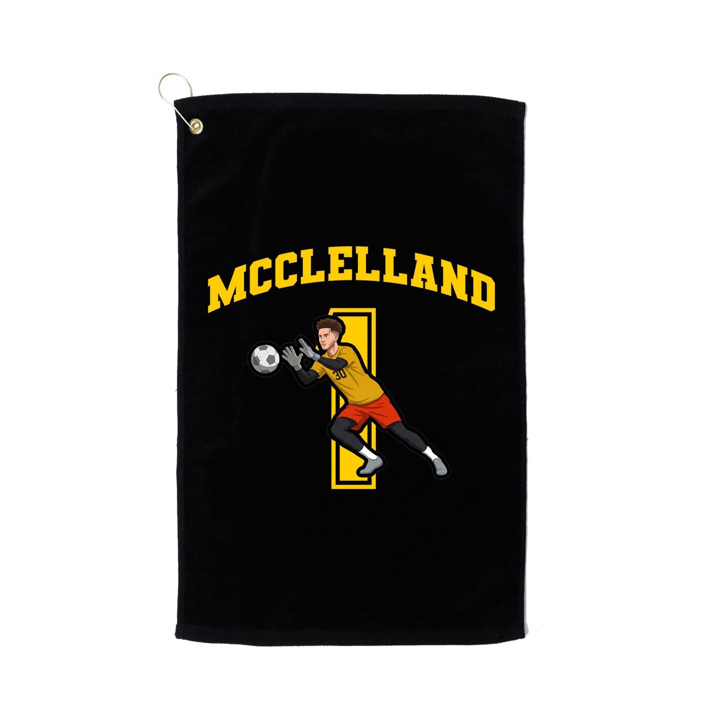 Golf Towel — Number in Black