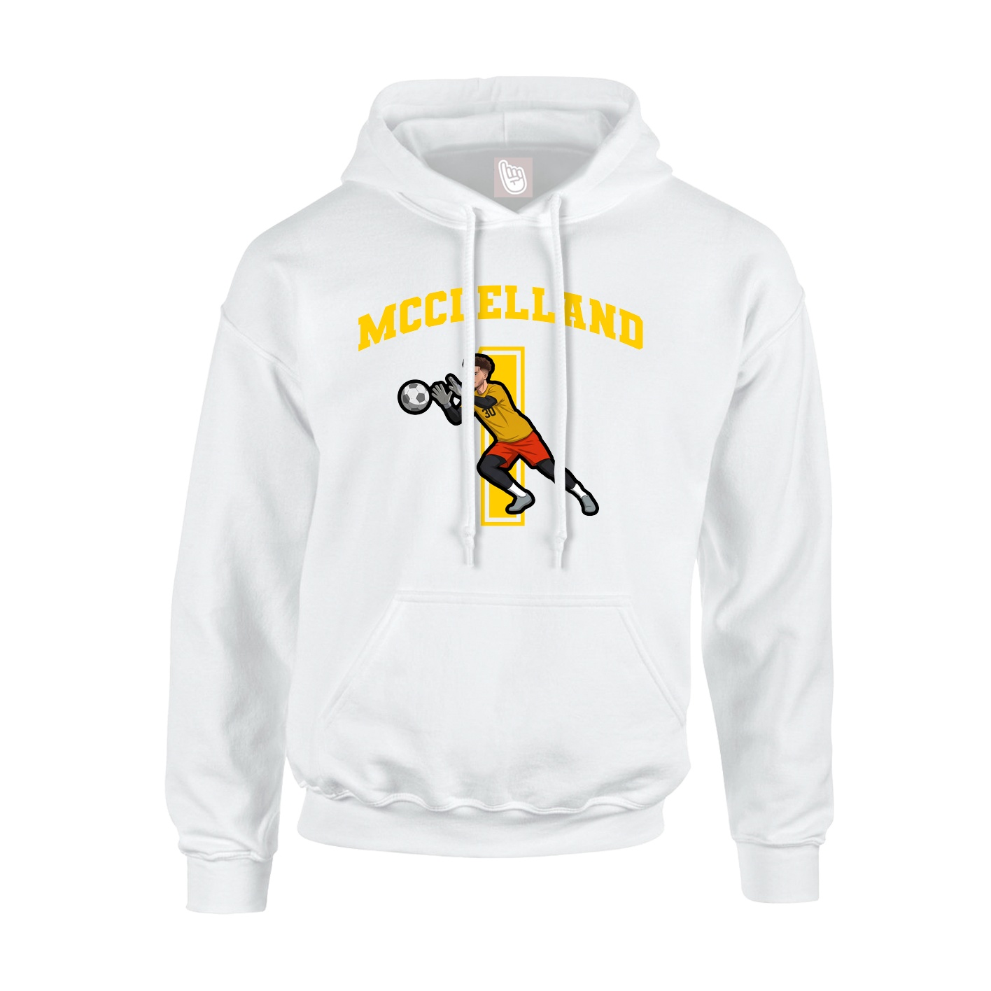 Hoodie — Number in White