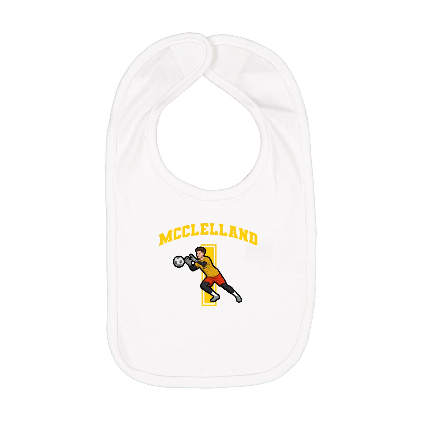 Infant Bib — Number in White