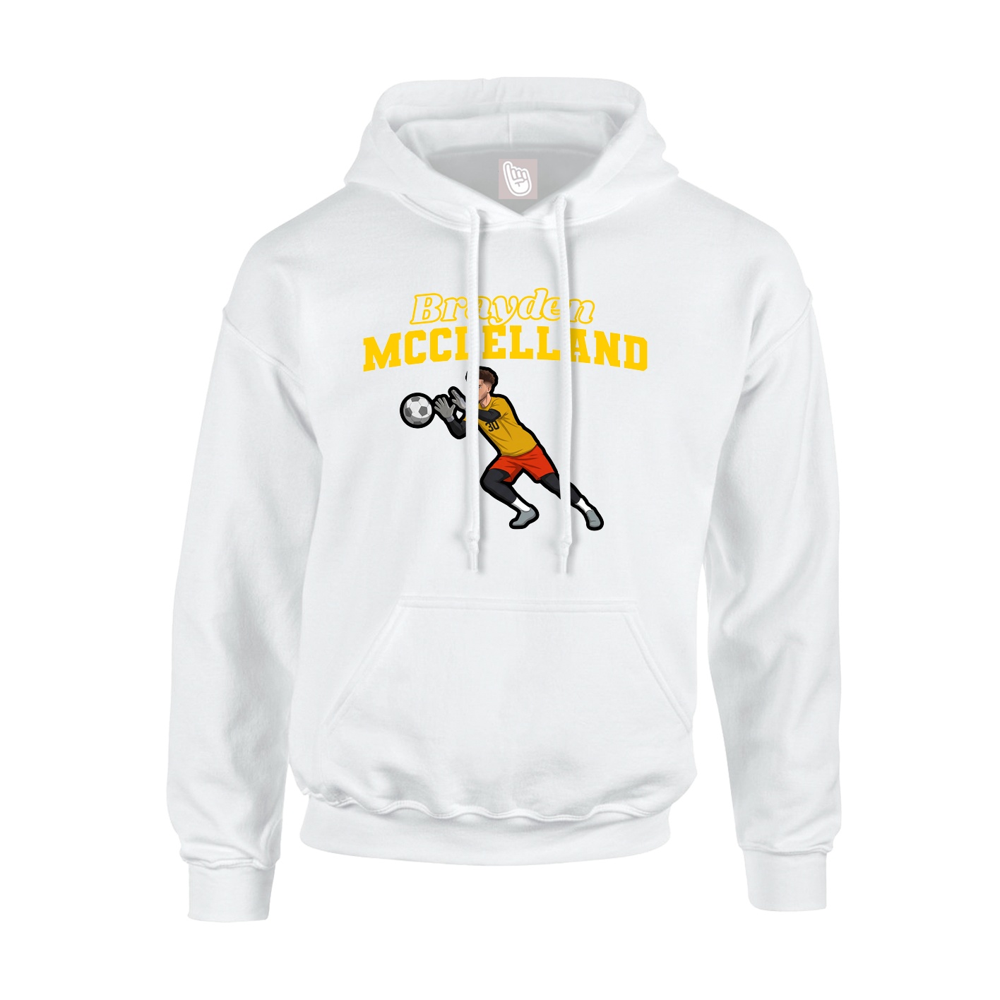 Hoodie — Name Arch in White