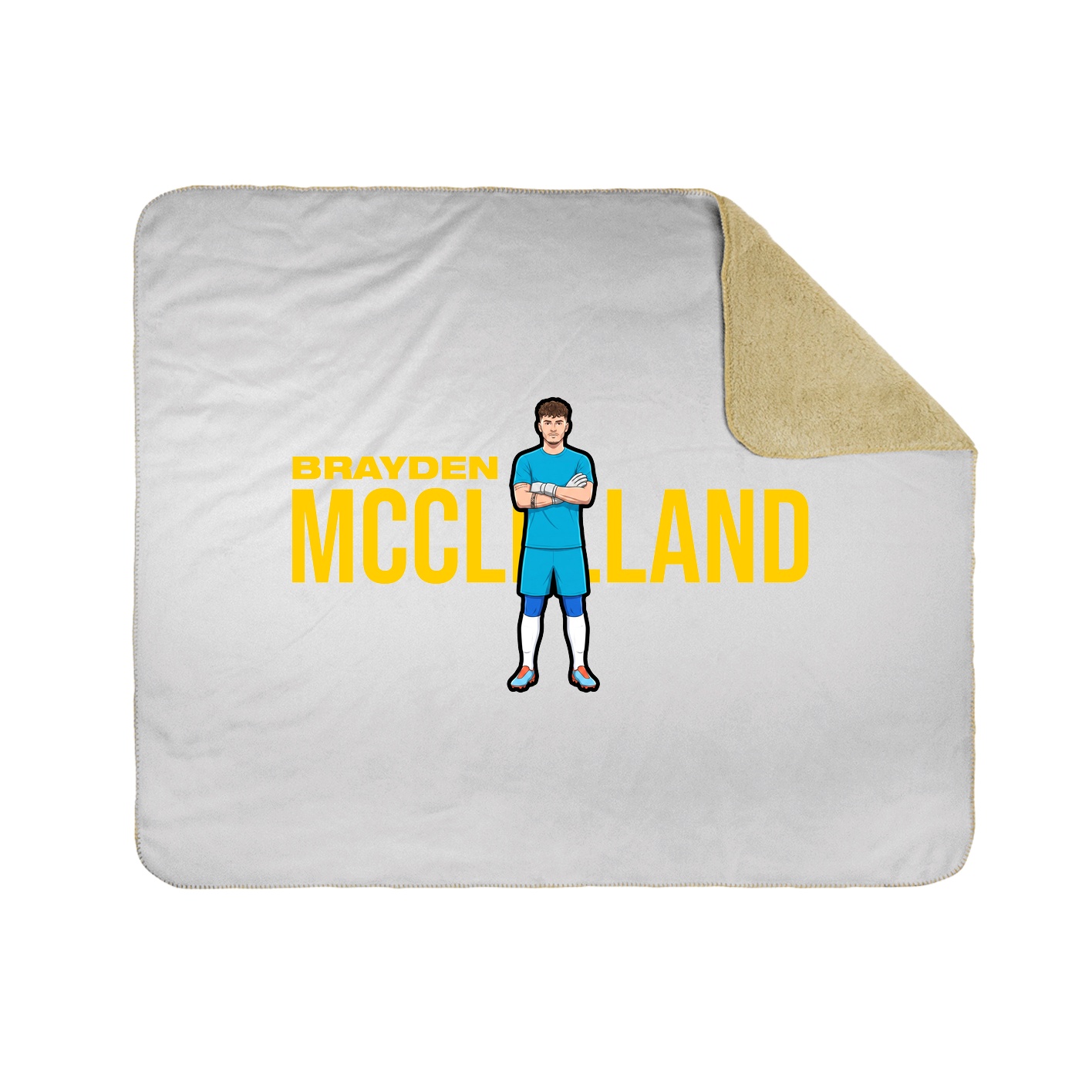Throw Blanket — Player Name in White