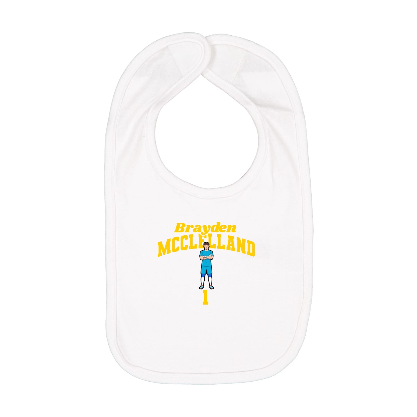 Infant Bib — Signature Arch in White
