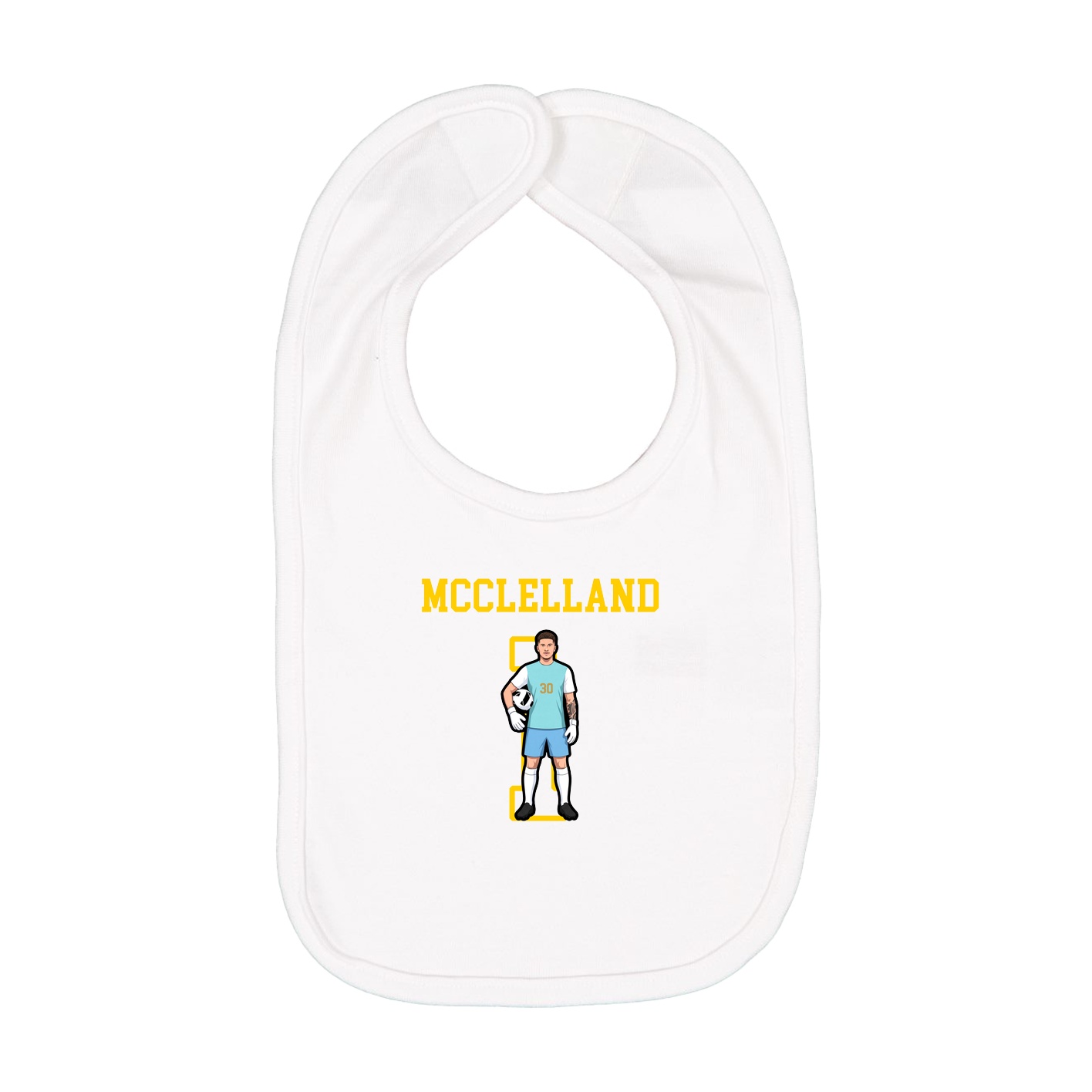 Infant Bib — Shirsey in White