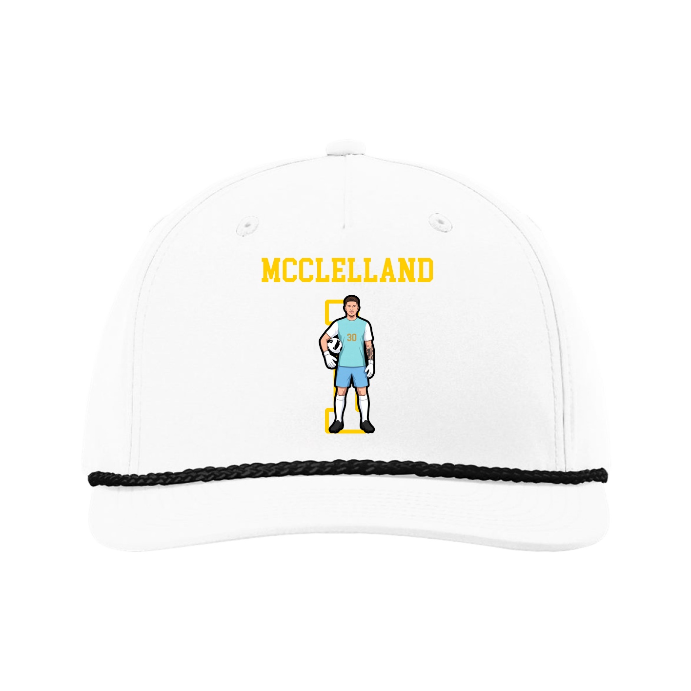 Five-Panel Classic Rope Cap — Shirsey in White