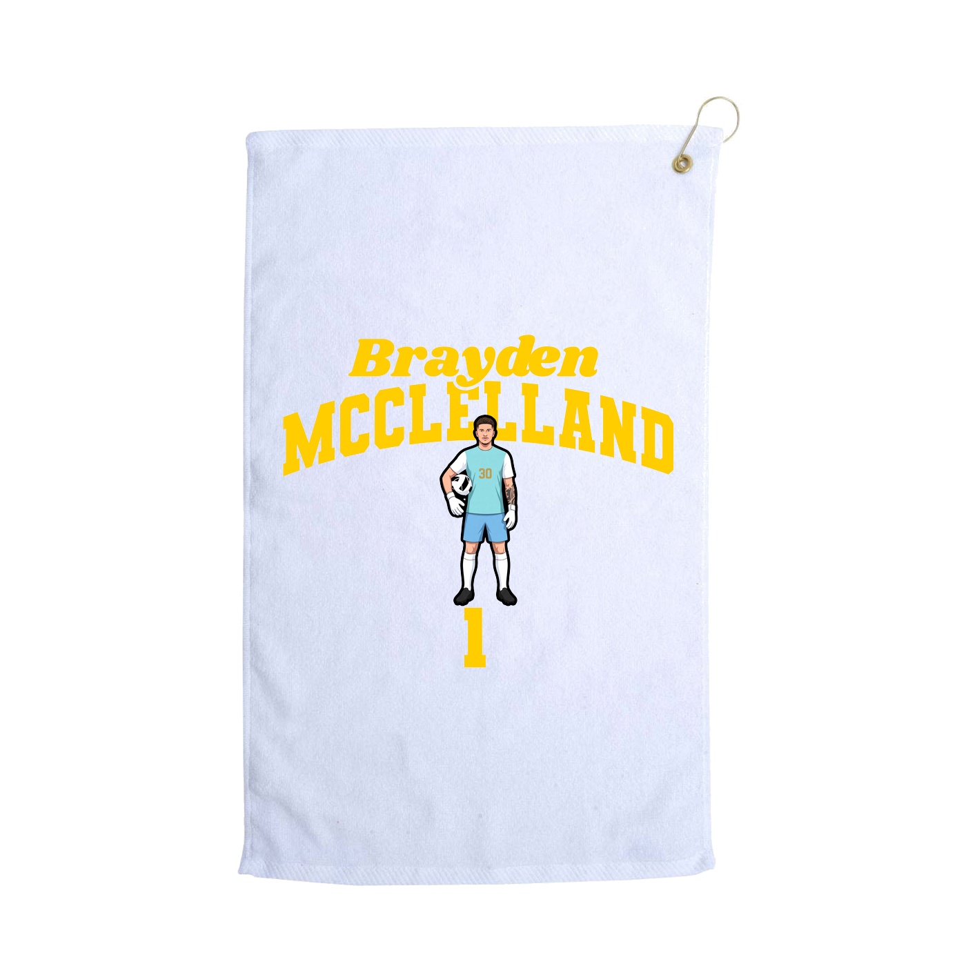 Golf Towel — Signature Arch in White