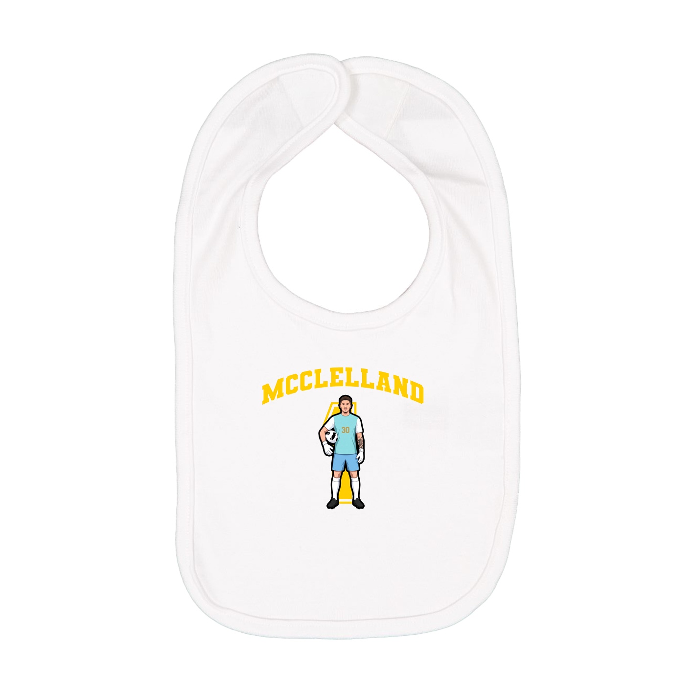 Infant Bib — Number in White