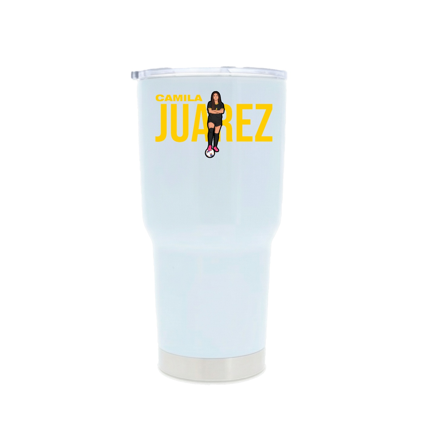 30oz Stainless Steel Tumbler — Player Name in White