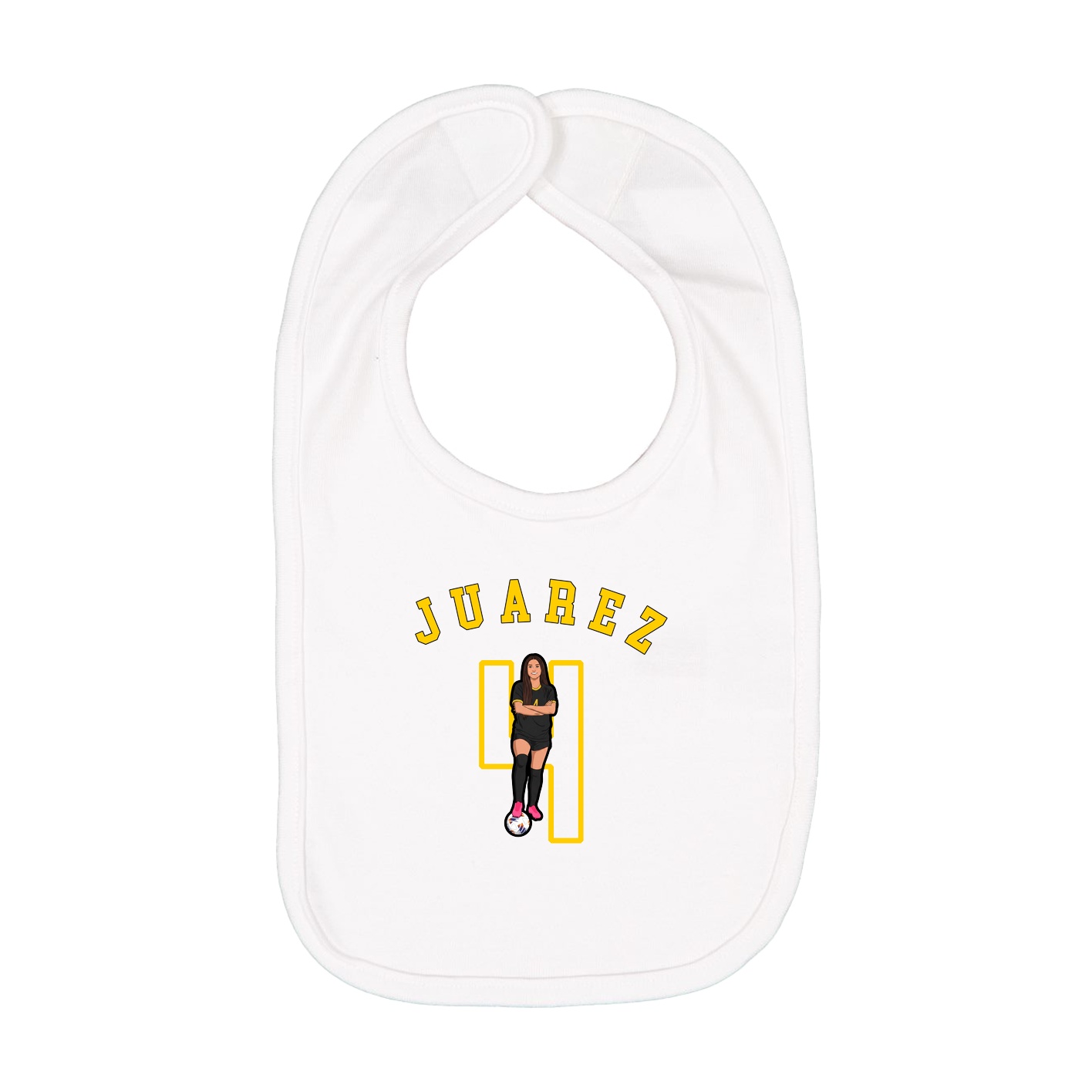 Infant Bib — Shirsey Arch in White