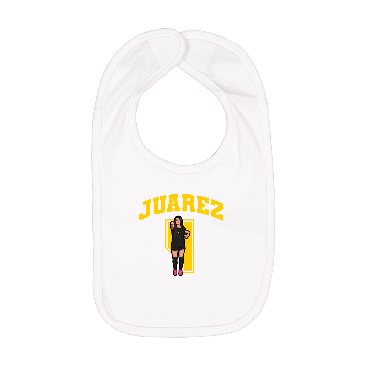 Infant Bib — Number in White
