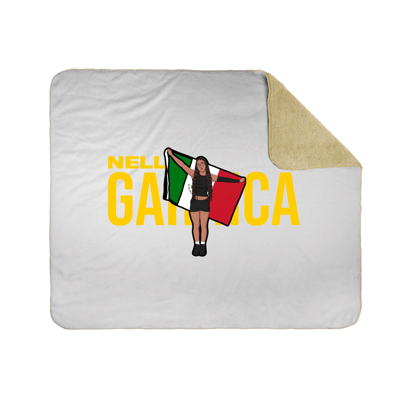 Throw Blanket — Player Name in White