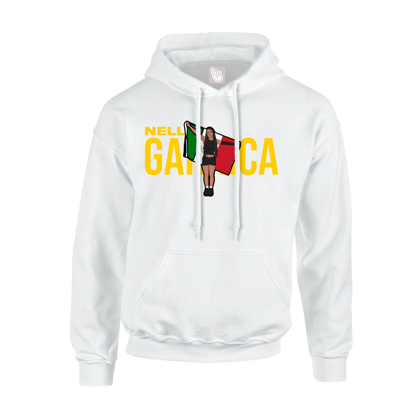 Youth Hoodie — Player Name in White