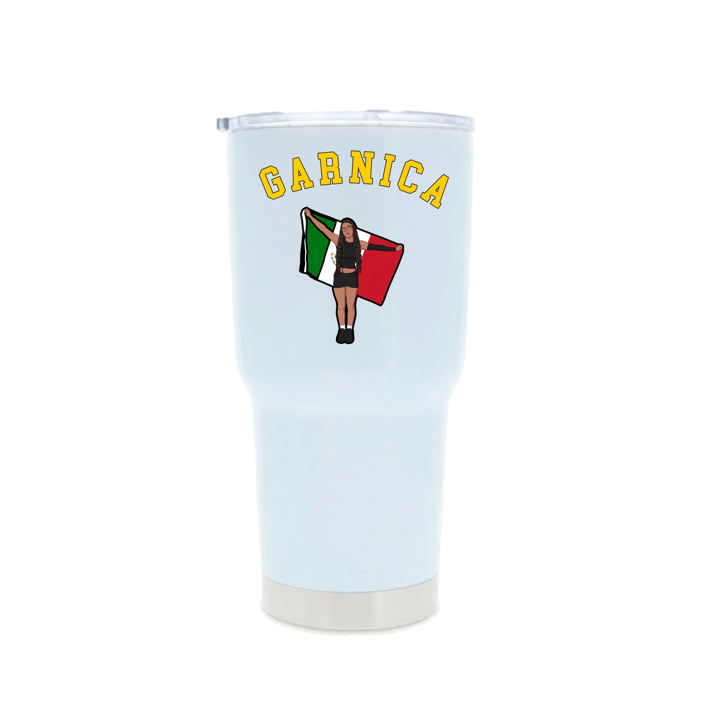 30oz Stainless Steel Tumbler — Shirsey Arch in White