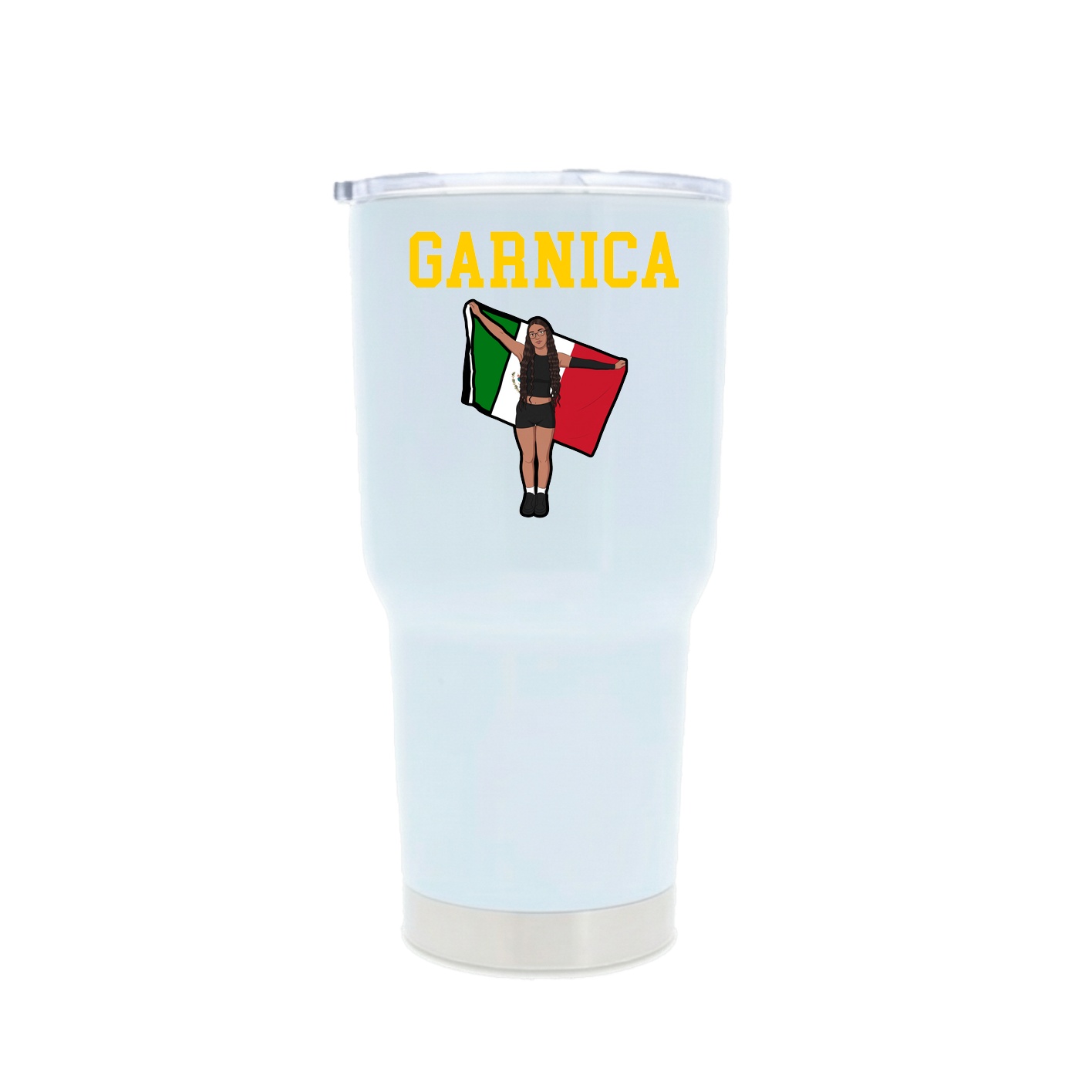 30oz Stainless Steel Tumbler — Shirsey in White