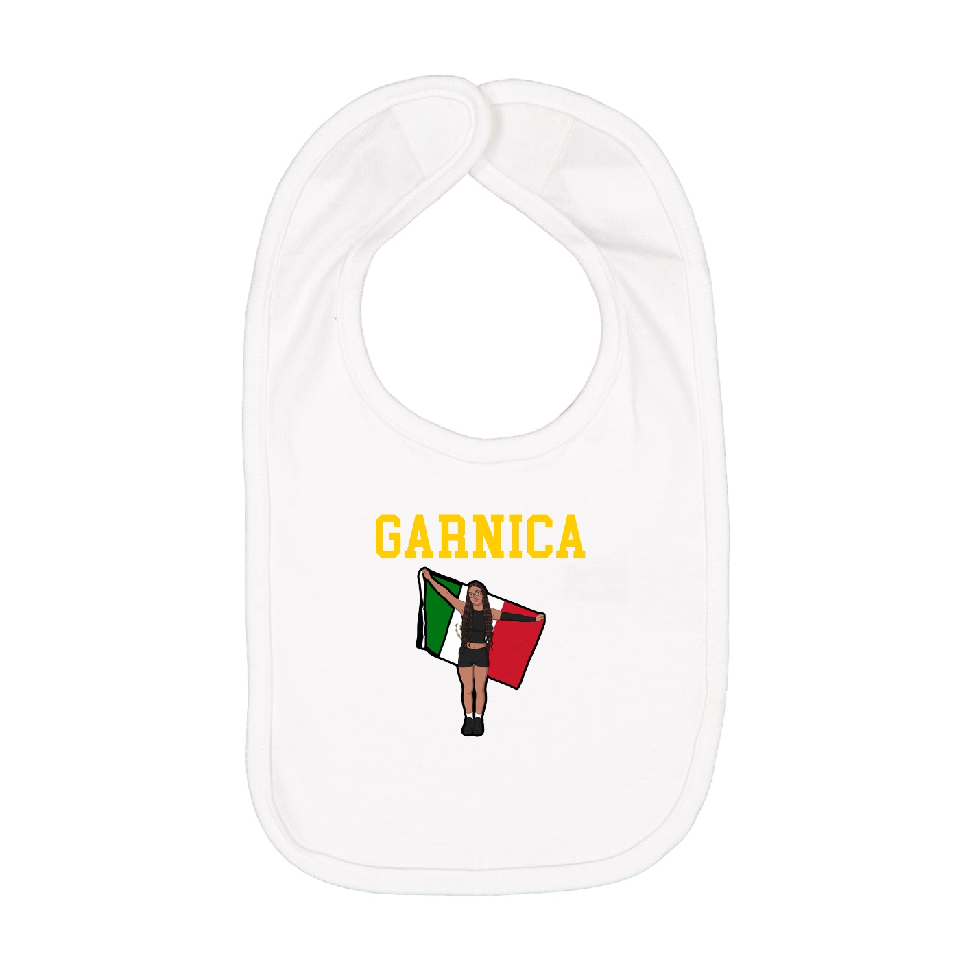 Infant Bib — Shirsey in White