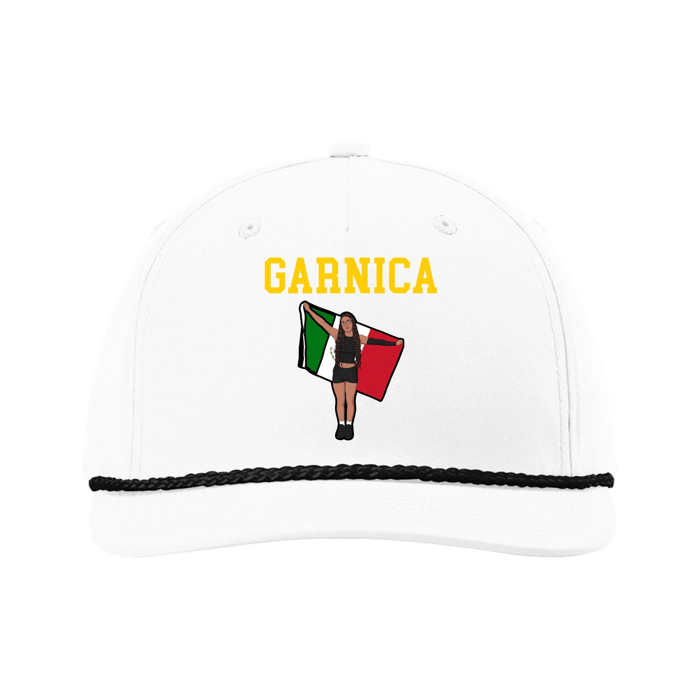 Five-Panel Classic Rope Cap — Shirsey in White