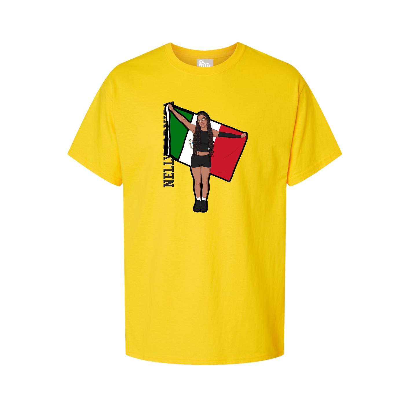 Tee — Name Vertical in Gold