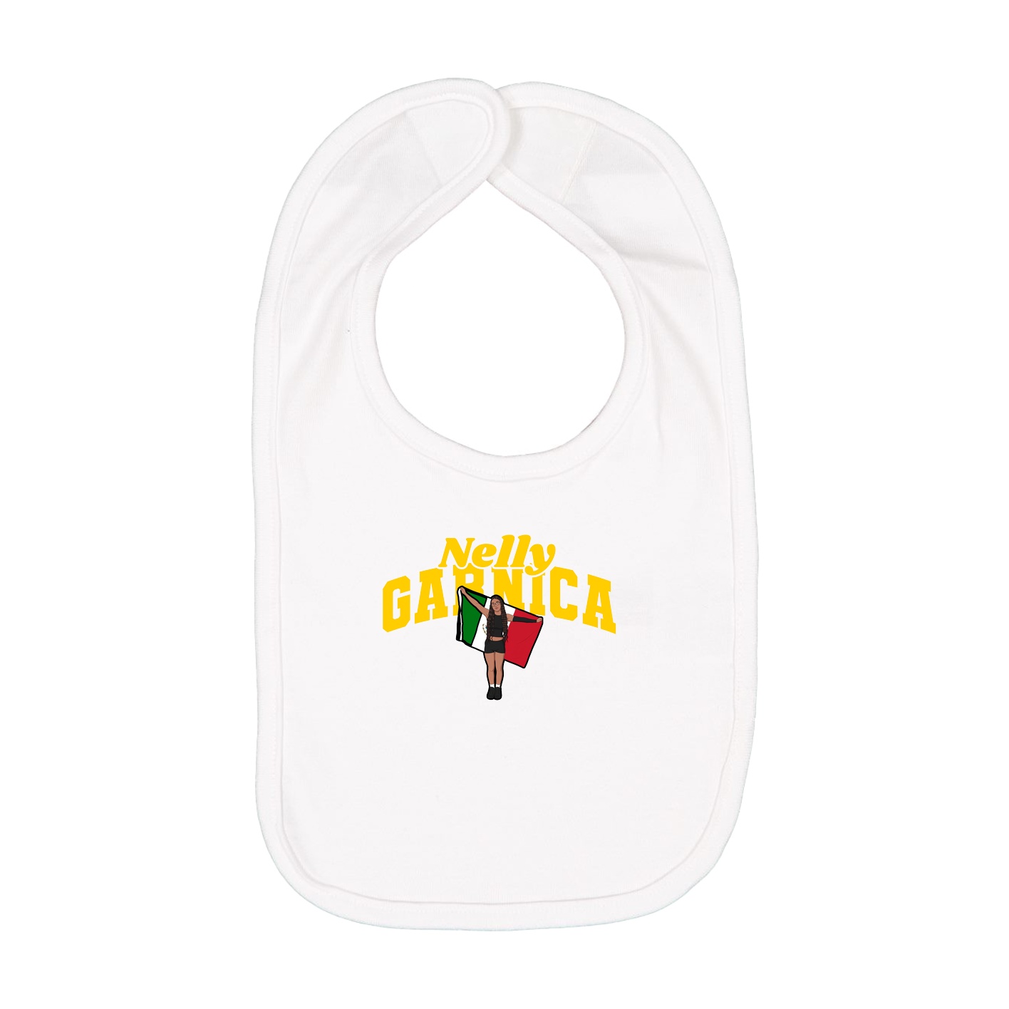 Infant Bib — Signature Arch in White
