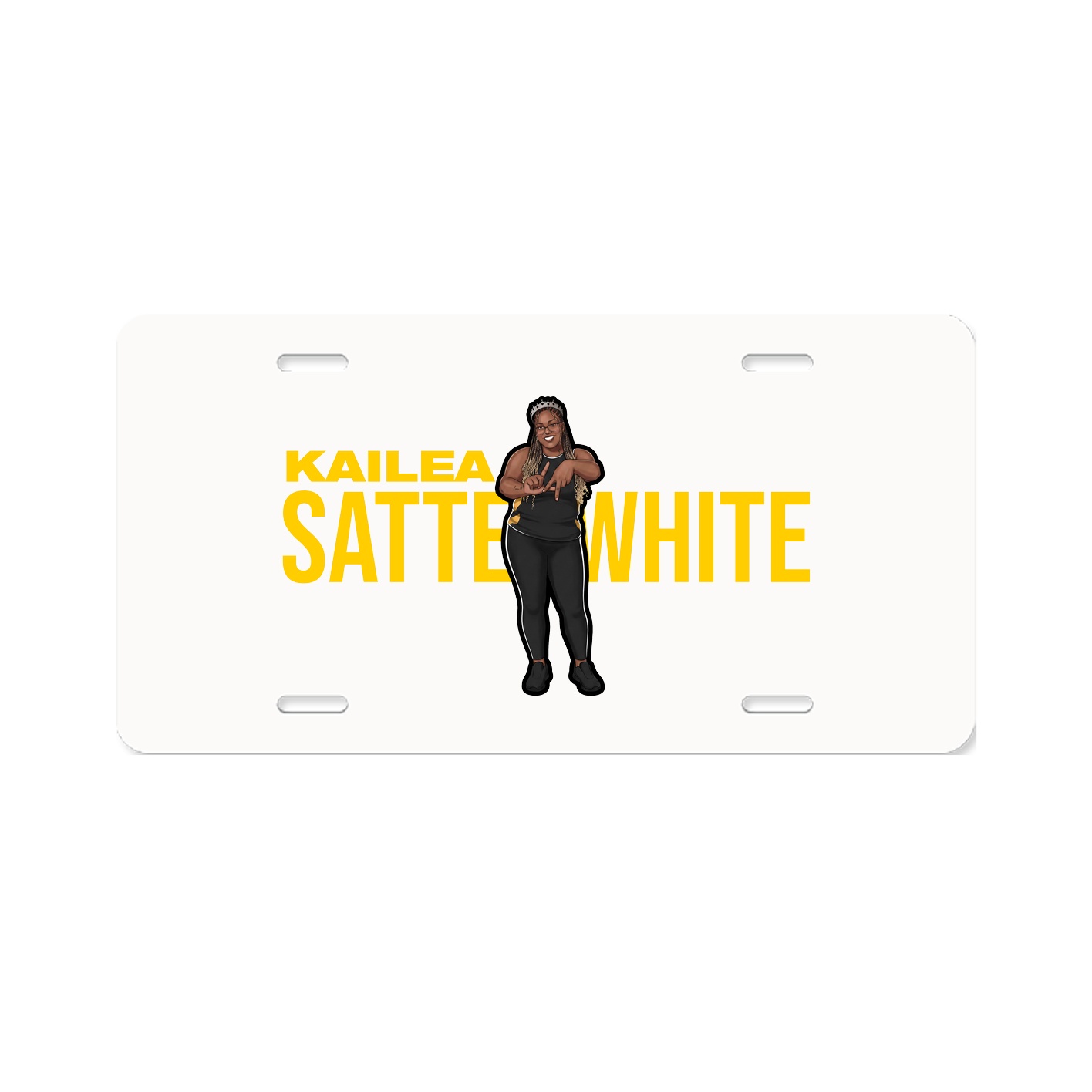 License Plate — Player Name in Classic