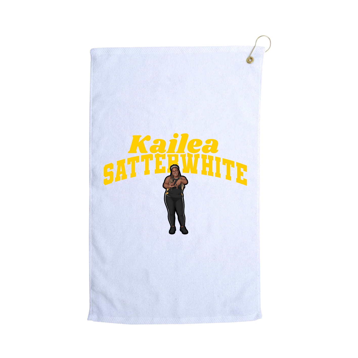 Golf Towel — Signature Arch in White