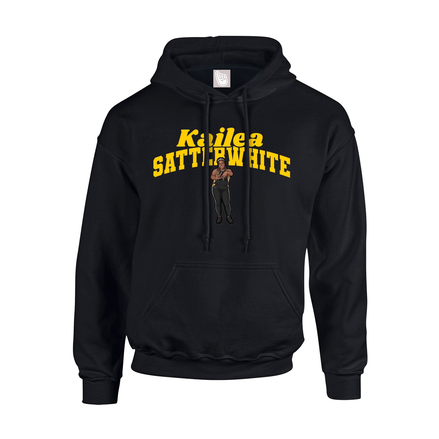 Youth Hoodie — Signature Arch in Black