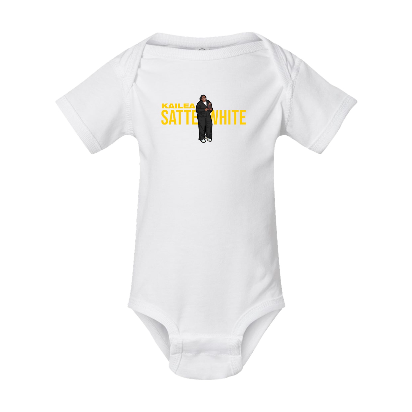 Baby Onesie — Player Name in White